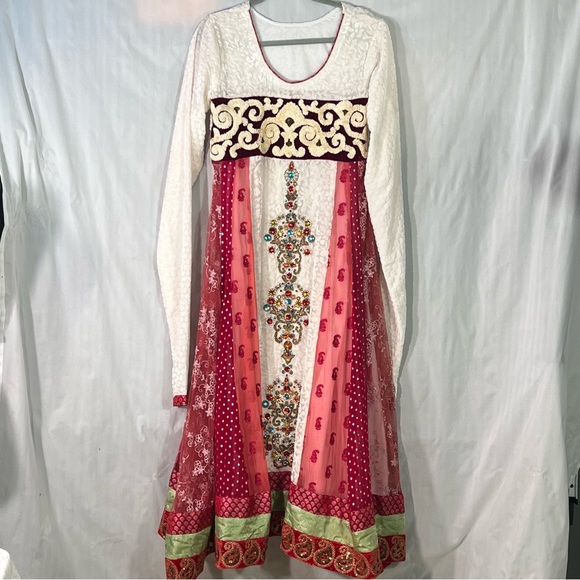 No Brand Dresses & Skirts - Indian Pakistani Anarkali Formal Beaded Embroidered Party Dress Medium